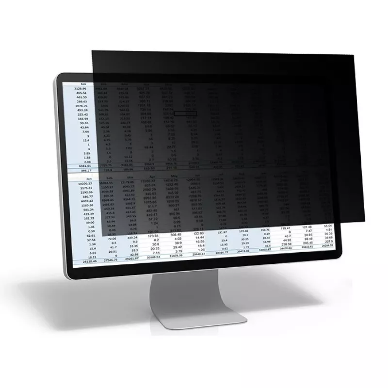 Rahmenloser Display-Blickschutzfilter QOLTEC 51055 für 21,5 Zoll (16:9) LCD-Monitore, 476,6×268 mm, schwarzer Filter