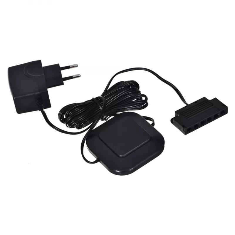 Regalmontierte LED-Leuchte cama meble 4LED BI — rechteckig, Aufbau, kaltweiß, schwarz