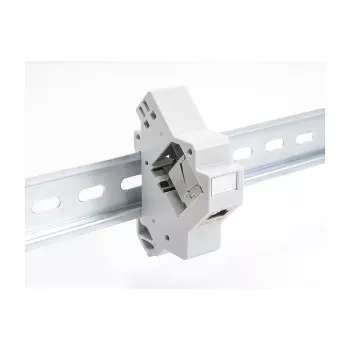 Snap-in Keystone-Halter für DIN-Schiene DELOCK 67043 — Kunststoff, geerdet, 60×88,2×21,5 mm, grau