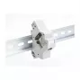 Snap-in Keystone-Halter für DIN-Schiene DELOCK 67043 — Kunststoff, geerdet, 60×88,2×21,5 mm, grau