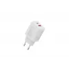 AC USB-Ladegerät DIGITUS 20W, 1x USB-C, 1x USB-A, Eingang 100–240V, Weiß