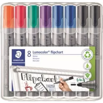 Flipchart-Marker Staedtler 356 WP8 X, sortierte Farben, 2,0 mm Spitze