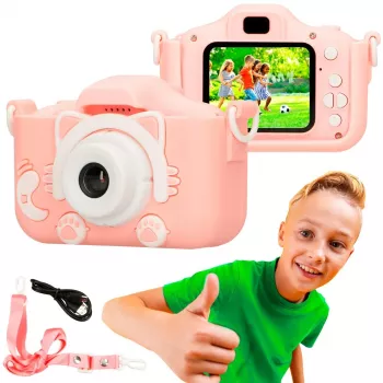Digitalkamera für Kinder Extralink H27 SINGLE PINK Pink Weiß 3 Jahre