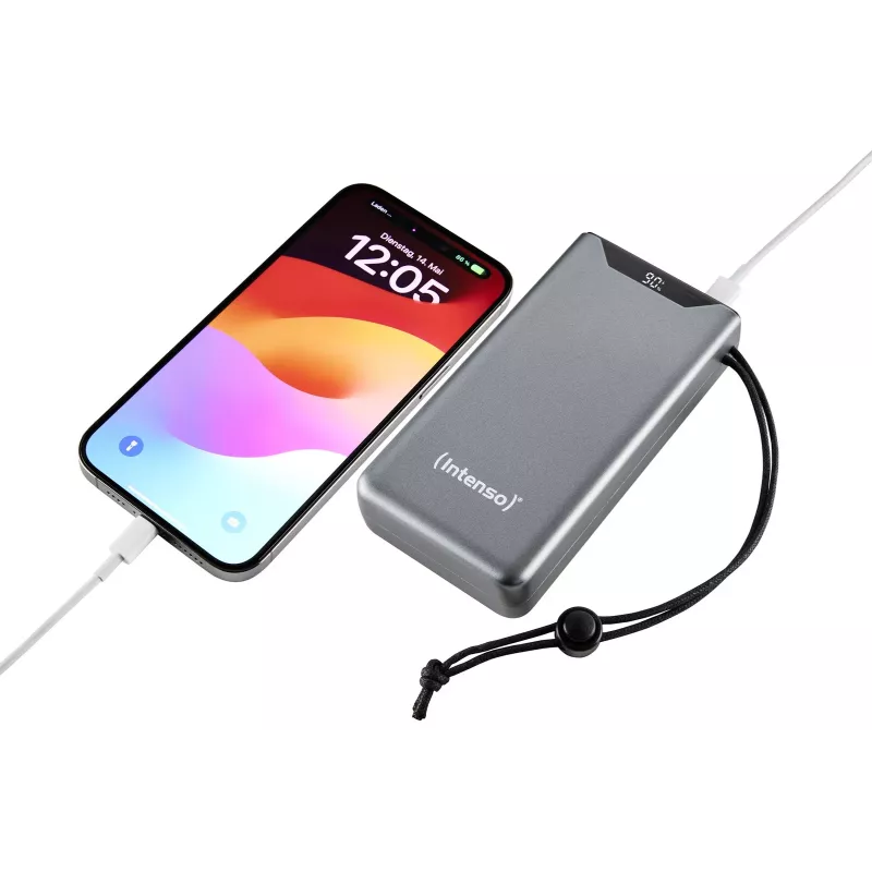 Powerbank INTENSO 7332054 — 20000 mAh, PD 3.0 & QC 3.0, 20 W, USB-A + USB-C, grau