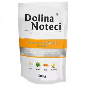Dolina Noteci Premium mit Ente und Kürbis Nassfutter für Hunde, 500 g