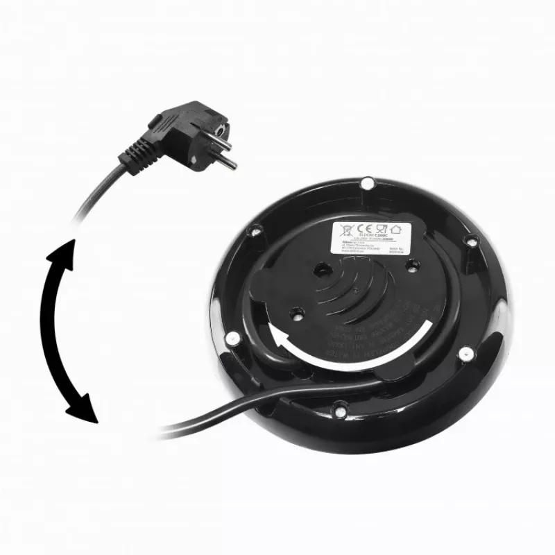 NELO Wasserkocher, 1,7 l Fassungsvermögen, 2000 W, schwarz
