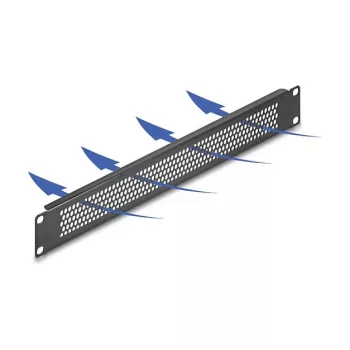 Blindplatte DeLOCK 67035 Schwarz Metall 44 mm x 482 mm x 11 mm
