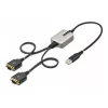 StarTech.com 2ft (60cm) 2-Port USB zu Seriell Adapterkabel, austauschbare DB9 Schrauben/Muttern, COM-Erhaltung, USB-A auf DB9 RS232, FTDI, Level-4 ESD-Schutz, Windows/macOS/ChromeOS/Linux – Robuste TPE-Konstruktion
