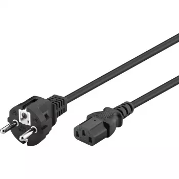 Goobay IEC-Kabel 5 m Schwarz Netzstecker Typ F IEC C13 H05VV-F3G