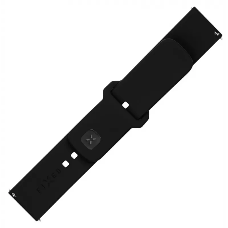 Ersatz-Silikonarmband FIXED FIXSST2-22MM-BK — 22 mm Schnellwechsel schwarz
