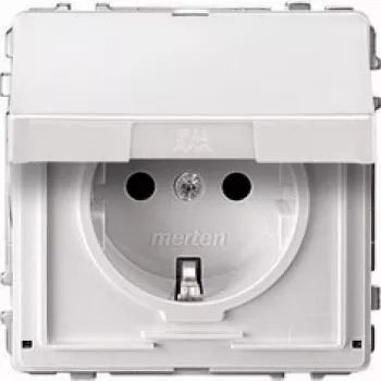 MERTEN SCHUKO-Steckdose 16A MEG2310-7260 Aluminium AC 250V mit Klappdeckel MEG2310 MEG2310-7260 (MEG2310-7260)