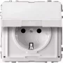 MERTEN SCHUKO-Steckdose 16A MEG2310-7260 Aluminium AC 250V mit Klappdeckel MEG2310 MEG2310-7260 (MEG2310-7260)