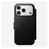 Handyhülle aus Leder Nomad Modern Leather Folio Cover für iPhone 17 Pro, 16 cm (6,3 Zoll), schwarz, 4 Kartenfächer