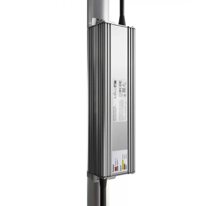 Outdoor-Netzteil MikroTik MTP250-53V47-OD 250 W, Eingang 100–240 V, Zinkgehäuse, kompakt 240×46,5×69 mm
