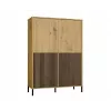 KAMARO 4DK schlank/GŁ Eiche ARTISAN DISPLAY CABINET