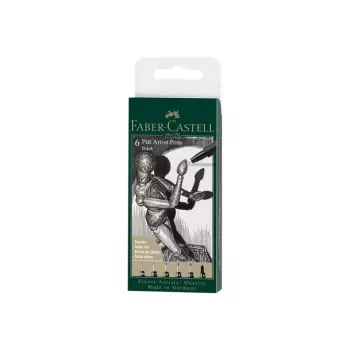 Mechanisches Bleistiftset Faber-Castell 167154 — 6 Stück, schwarzes Kunststoffgehäuse, schwarze Mine