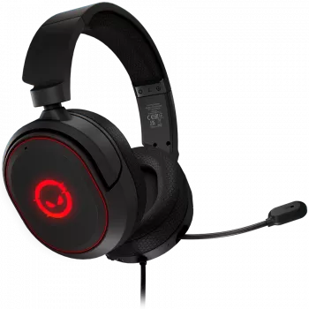 LORGAR Kaya 460, USB-Gaming-Headset mit Mikrofon, CM108B, RGB-Beleuchtung, Plug&Play, USB-A-Anschlusskabel 2m, Stoff-Ohrpolster, Größe: 192*184,7*88mm, 0,329kg, schwarz