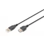 Digitus ASSMANN - USB-Verlängerungskabel - USB (W) auf USB (W) - 1,8 m (USB/USB 2.0) - vergossen - Schwarz (AK-300200-018-S)