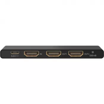 HDMI Splitter 1 auf 2 (4K @ 60 Hz) – teilt 1x HDMI-Eingangssignal in 2x HDMI-Ausgangssignale auf