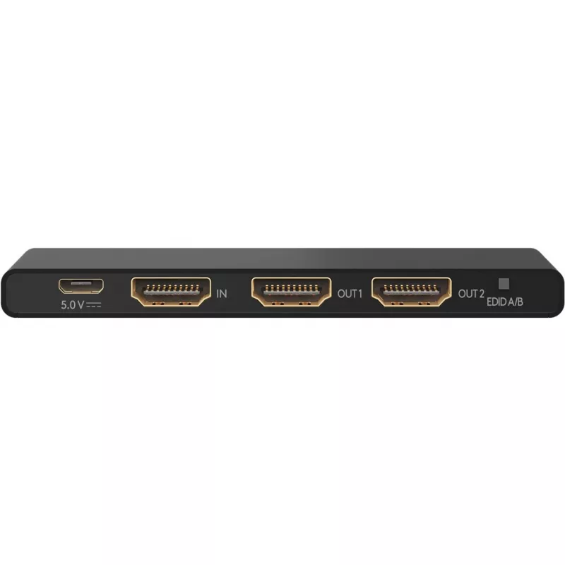 HDMI Splitter 1 auf 2 (4K @ 60 Hz) – teilt 1x HDMI-Eingangssignal in 2x HDMI-Ausgangssignale auf