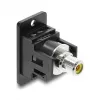 DELOCK 91111 Einbau-Cinch-Buchse – gelb/schwarz, Panel-Mount Audio/Video-Anschluss