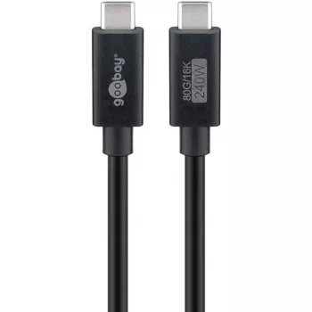 USB-C Kabel WENTRONIC USB4 Gen4 1.2m — supports 16k@60Hz and 4K@120Hz