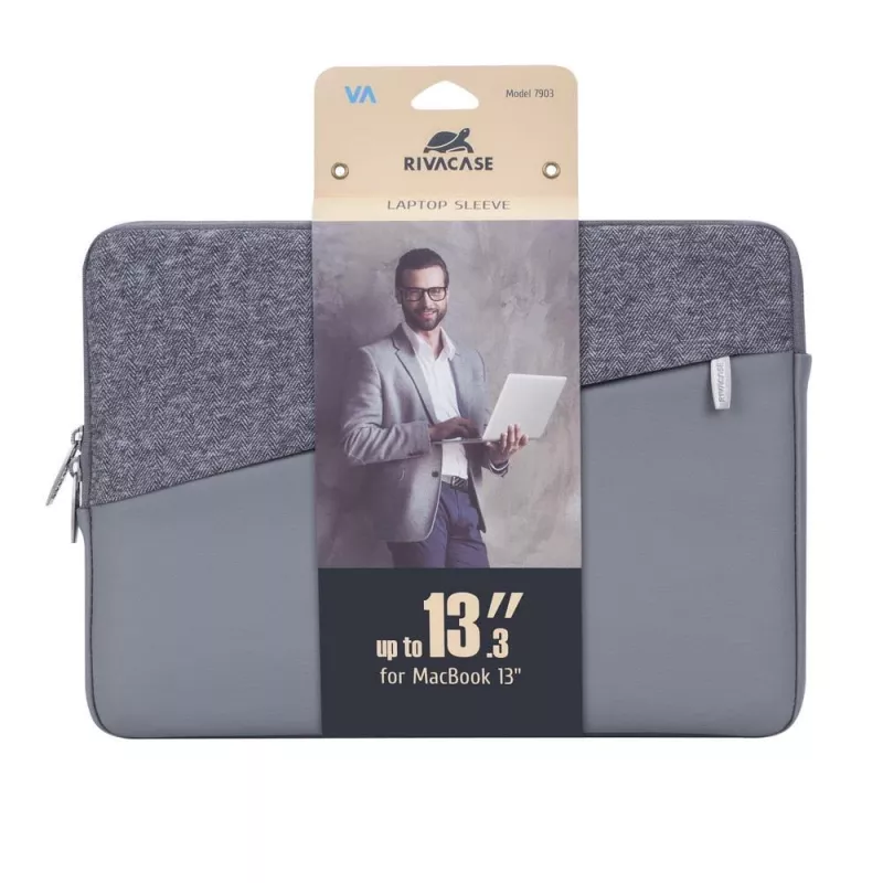 Sleeve case Rivacase 7903 33.8 cm (13.3 Zoll) Grau
