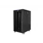 Standschrank 19 Zoll 22U 800x1000 Glastüren LCD (Flat Pack) V2 schwarz