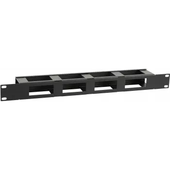 Kabelmanagement-Panel LOGON RAO410BL 1U Schwarz 19 Zoll