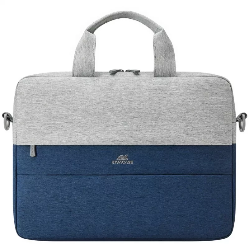 Laptop-Tasche Rivacase Prater für 10,1 Zoll–14 Zoll Laptops, Grau/Dunkelblau