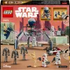LEGO Star Wars Clone Trooper & Battle Droid Battle Pack Bau-Spielzeug für Kinder mit Speeder Bike Fahrzeug, 4 Minifiguren und 5 Figuren, Geschenk für Jungen
