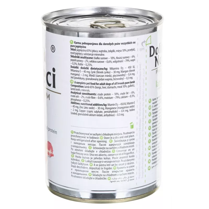 Dolina Noteci Premium Reines Lamm - Nassfutter für Hunde - 400g