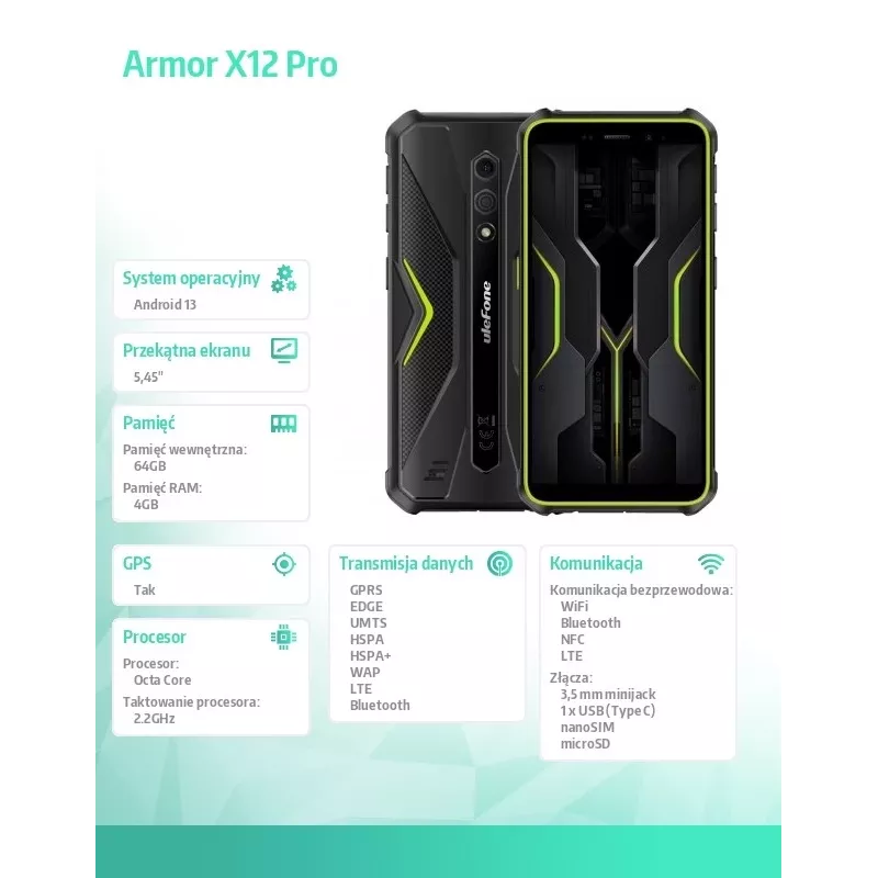 Smartphone Ulefone Armor X12 3GB/32GB ohne Ladegerät