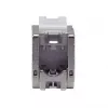 Geschirmter Cat.6A schlank Keystone Jack, EQUIP 767223, werkzeugfrei, RJ-45, flach, Silber, 8 Stück