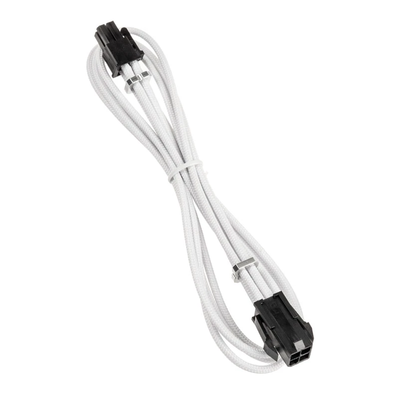 BitFenix Alchemy 4-Pin-ATX12V-Verlängerungskabel, 45 cm, ummantelt - Weiß