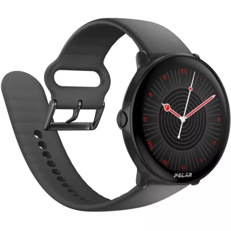 Polar Ignite 3 - Sportuhr mit Armband - Silikon - Bandgröße: S/L - Display 3,3 cm (1,28 inch) - 32 MB - Bluetooth - 35 g - Night Black (900106234)