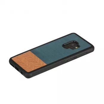 Smartphone-Hülle man and wood für Samsung Galaxy S9 Denim Schwarz