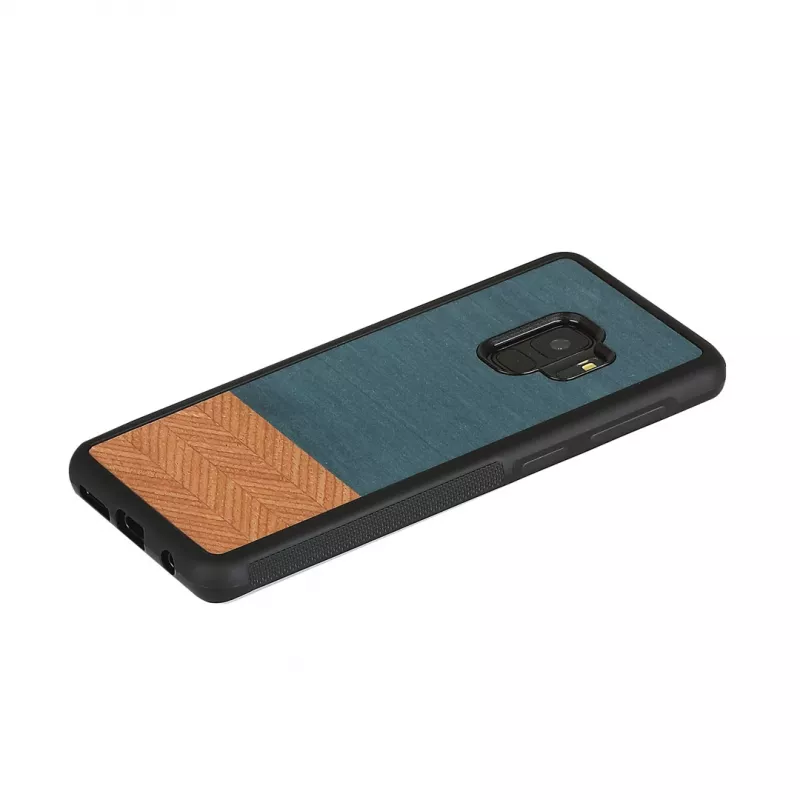 Smartphone-Hülle man and wood für Samsung Galaxy S9 Denim Schwarz