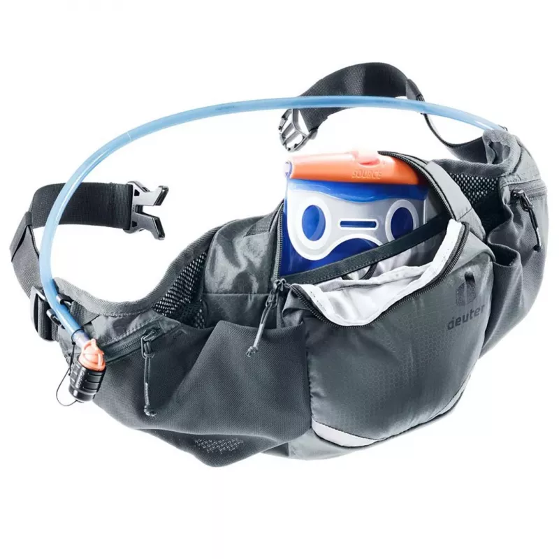 Hüfttasche DEUTER Pulse 3 nierenkompatibel, verstellbarer Gürtel, 3 L, Graphit, 330 g