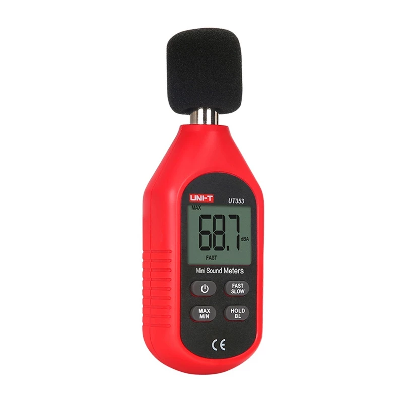 Schallpegelmessgerät UT353, 30–130 dB Bereich, 31,5 Hz–8 kHz Frequenz