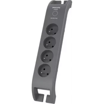 Philips SPN3140A/60 Überspannungsschutz-Steckdosenleiste, 4 Steckdosen, 2 m