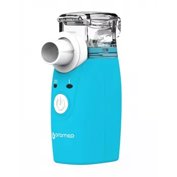 Dampfinhalator HI-TECH MEDICAL ORO-MESH batteriebetrieben Blau Weiß
