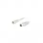 Wentronic Goobay SAT/Antennen-Verbindungskabel, Weiß, 1,5 m - F-Stecker IEC/Koax-Buchse (11829)