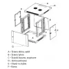 Extralink Rackmount-Schrank 4U 600x600 Grau wandmontiert