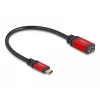 USB Adapter DeLOCK 60172 USB Type-C Stecker auf USB Type-A Buchse 10 Gbit/s 15 cm rot Metall