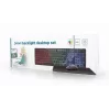 Kabelgebundene Full-Size-Tastatur mit Maus Gembird KBS-UML-01 — USB, QWERTY US, 104 Tasten, schwarz