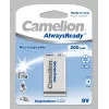 Camelion | 9V/6HR61 | 200 mAh | AlwaysReady Akkus Ni-MH | 1 Stück