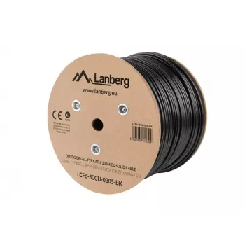 Netzwerkkabel Lanberg LCF6-30CU-0305-BK RJ45 Cat6 305 m Schwarz