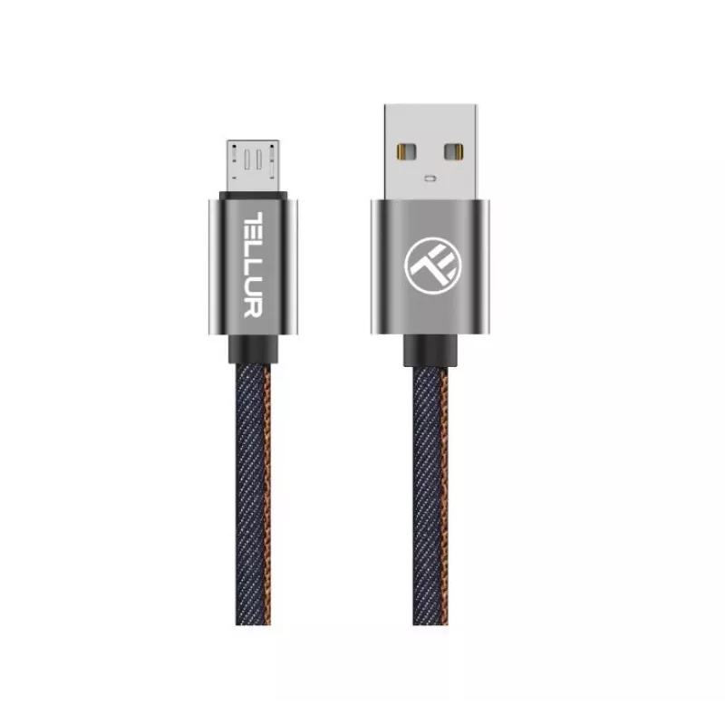 USB-auf-Micro-USB-Datenkabel Tellur 1 m Denim