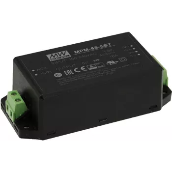 Netzteil MEAN WELL MPM-65-24ST 65 W innen 24 V schwarz, Eingang 80–264 V, 2xMOPP, EN/UL 60601